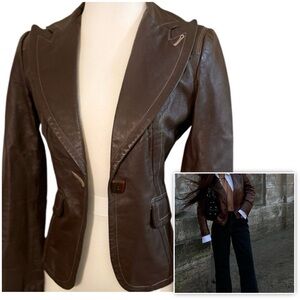 Vintage Brown Leather Jacket